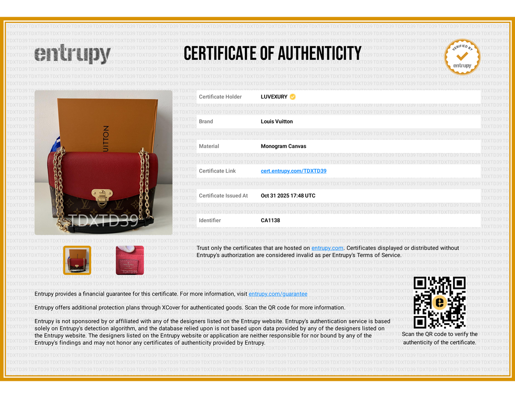 Pre Loved Luxury Shoulder Bag in Monogram Canvas & Wine | Designer Style