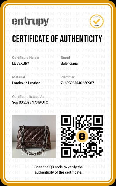 Crush Medium Chain Bag Metallized Quilted