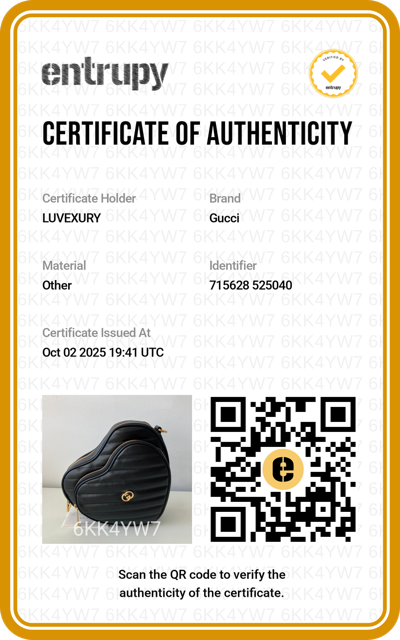 Interlocking Black G Heart Shoulder Bag Diagonal Quilted Mini