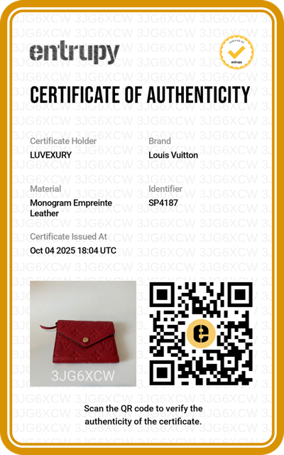 Victorine Wallet in Monogram Empreinte Leather Cherry Berry