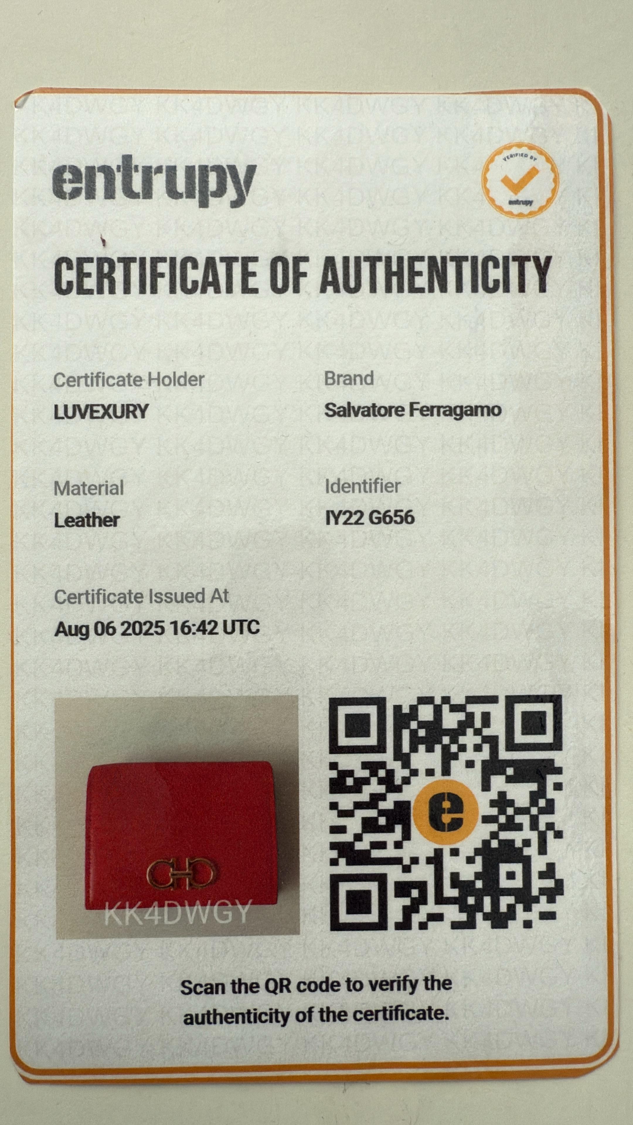 Pre-Owned GANCINI RED LEATHER