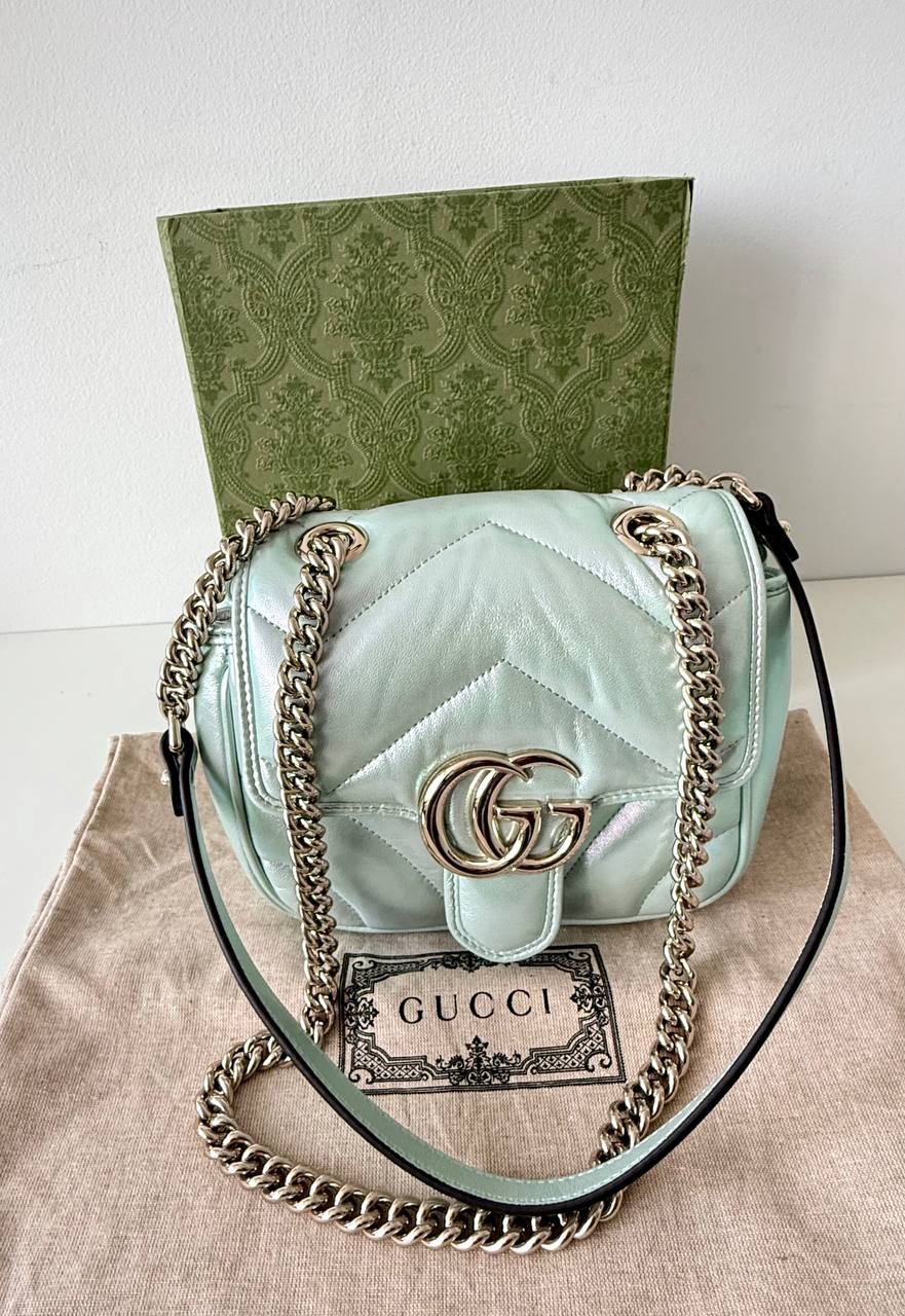 Pre-Owned Marmont mini matelasse leather