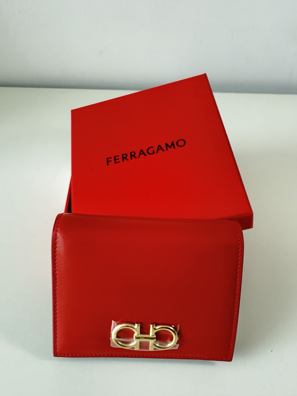 Pre-Owned GANCINI RED LEATHER