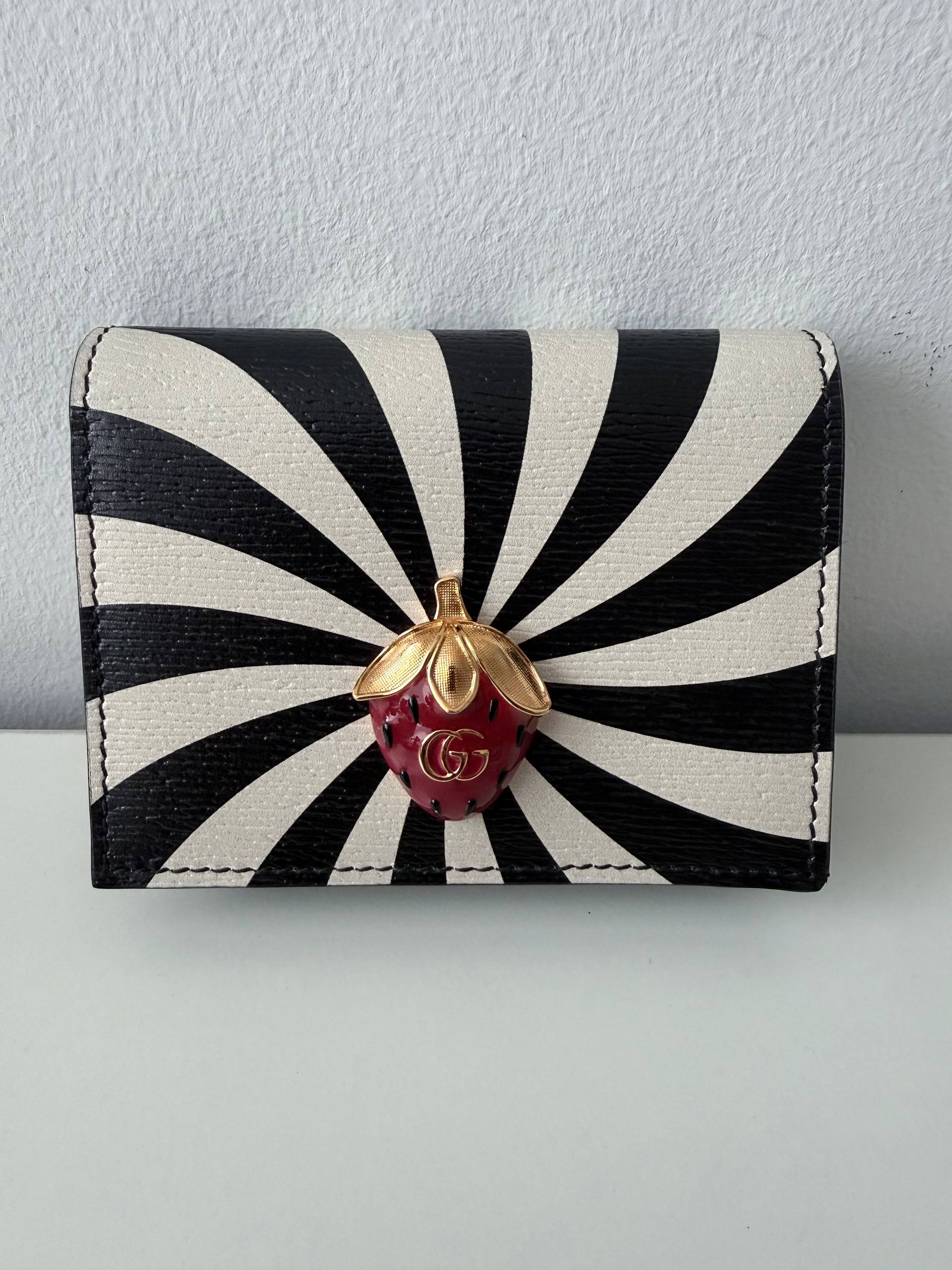 Strawberry Mini Wallet – Black/White (Pre Owned)