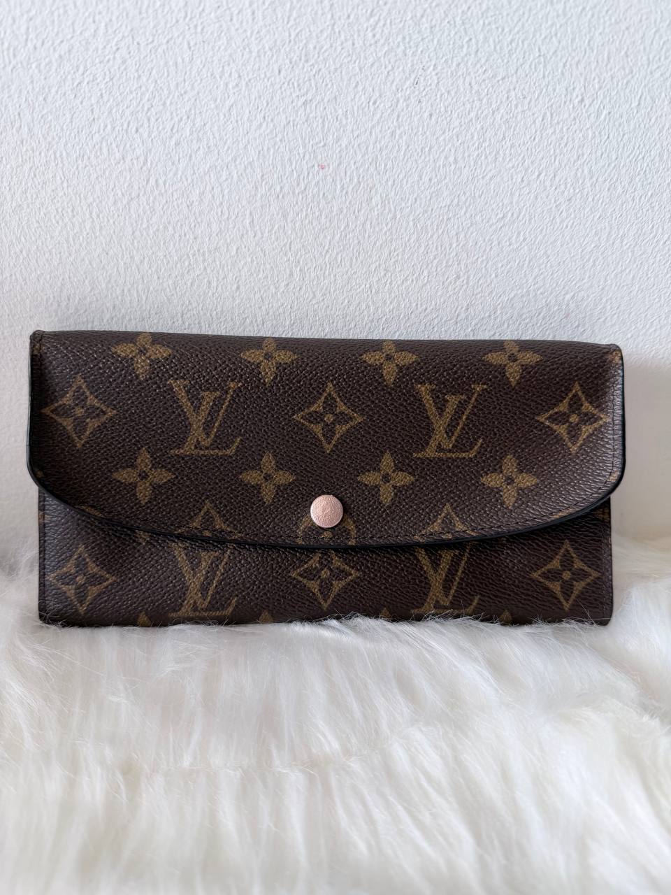 Monogram Flap Wallet – Brown & Rose Pink – Pre-Loved | Authentic
