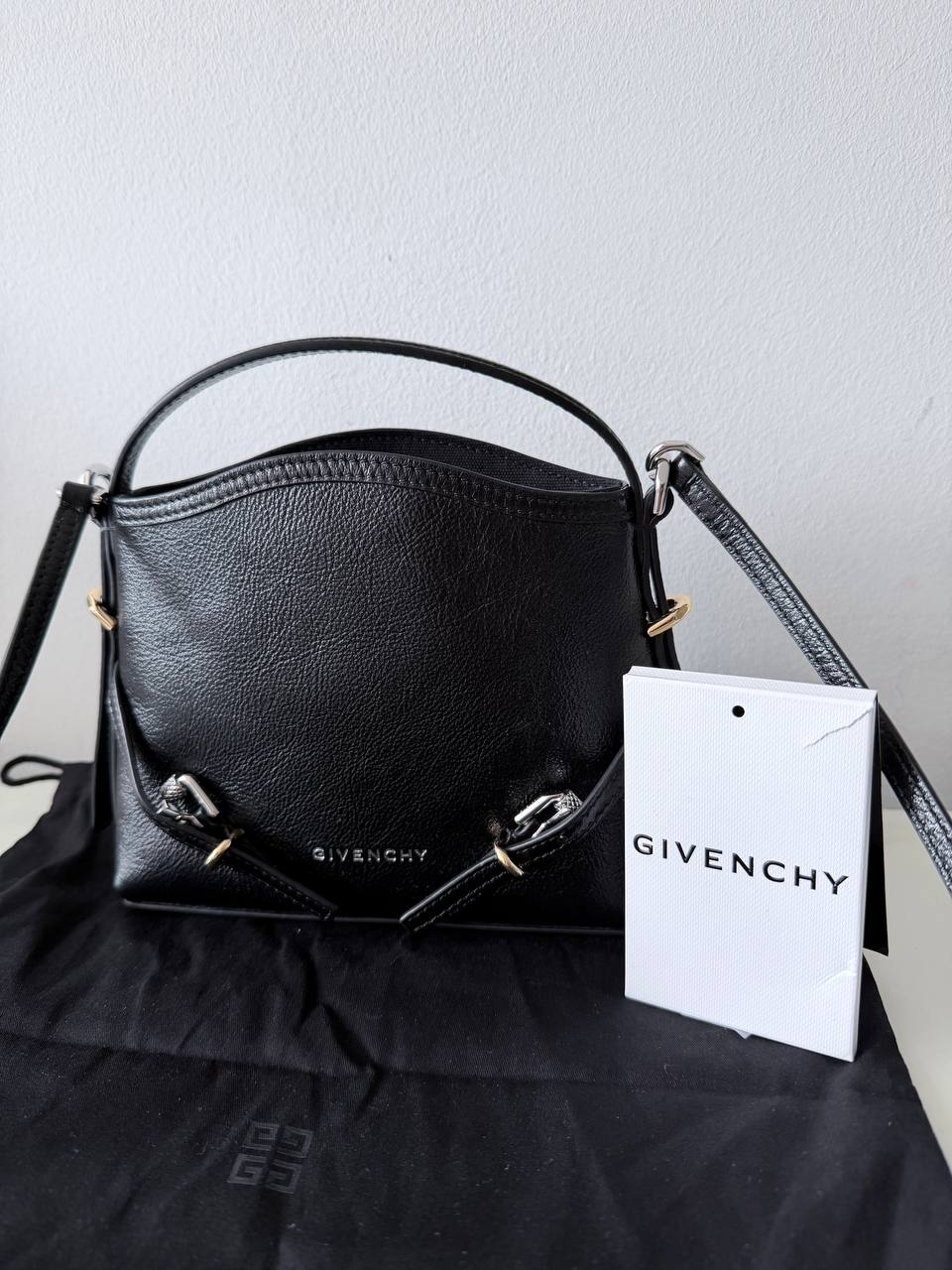 Pre-Owned Black Leather Nano Voyou Bag