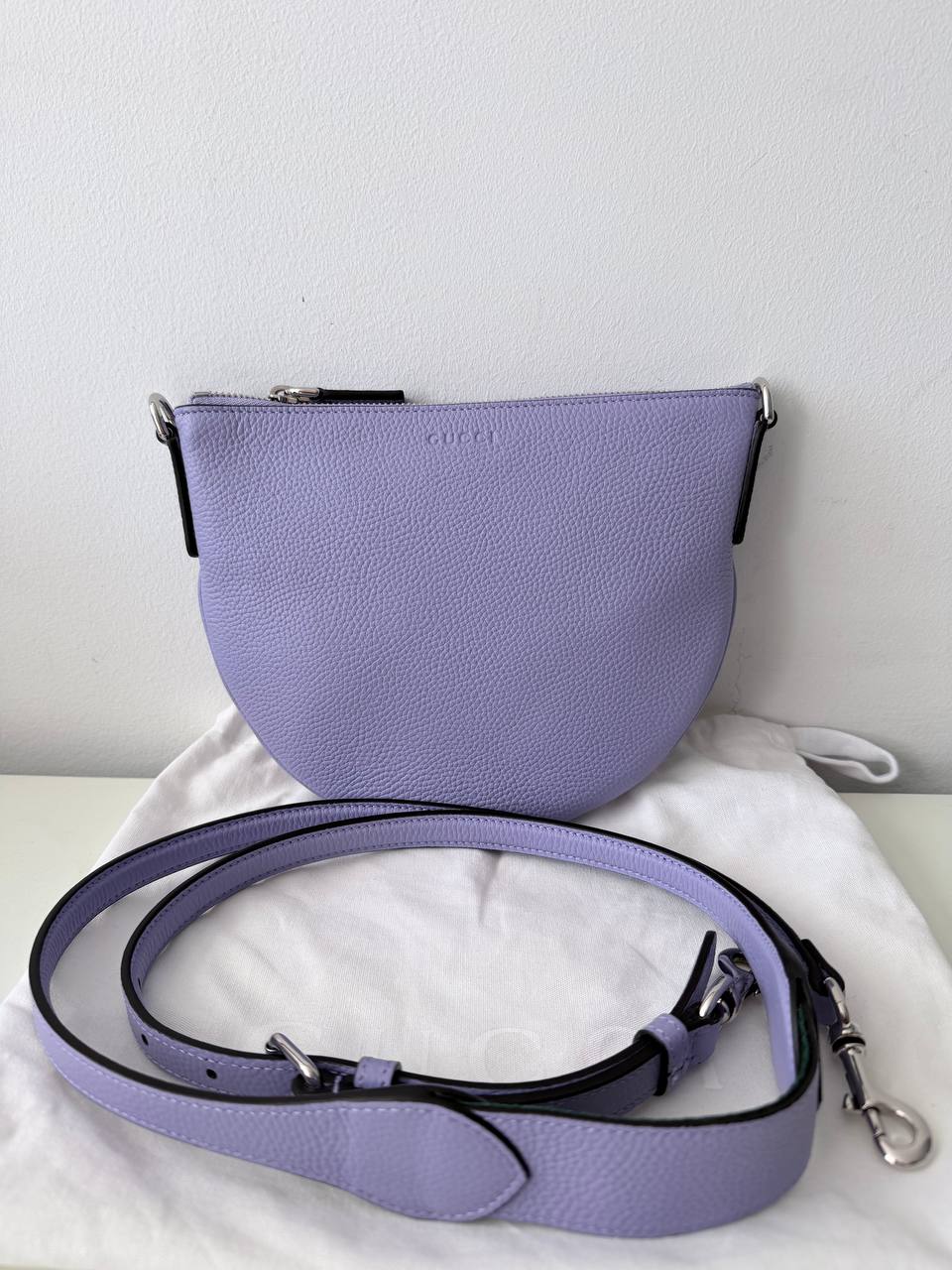 Pre-Owned Mini Leather Crossbody Bag – Purple