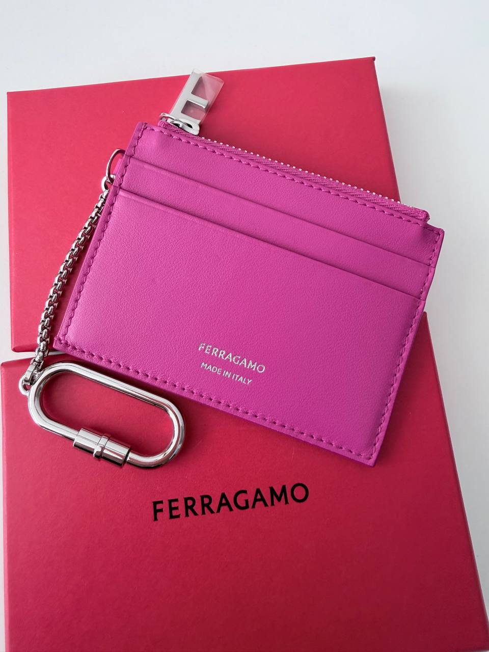 Gancini Card Case with Keychain