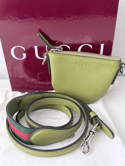 Pre-Owned Mini Leather Crossbody Bag – Green