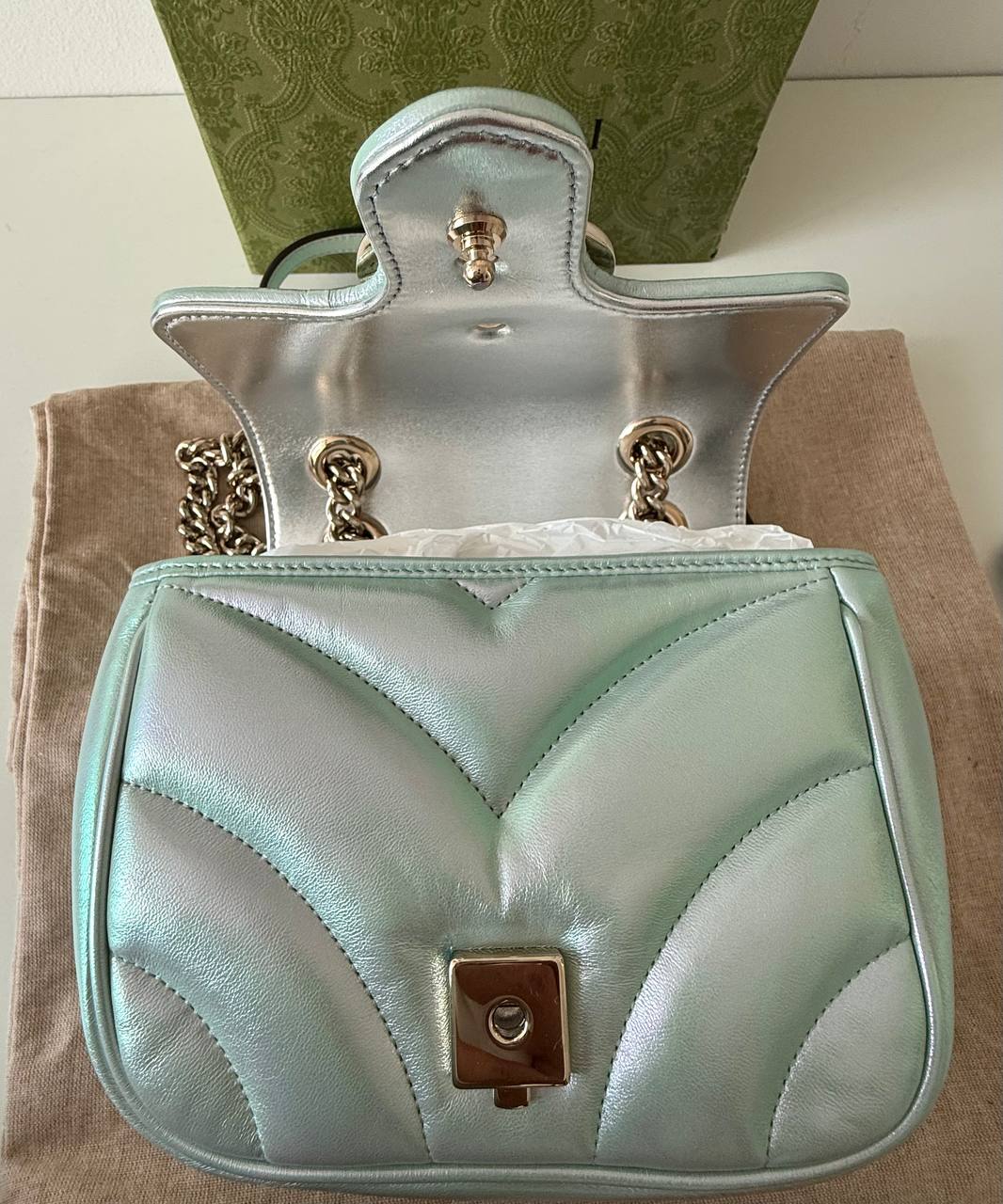 Pre-Owned Marmont mini matelasse leather