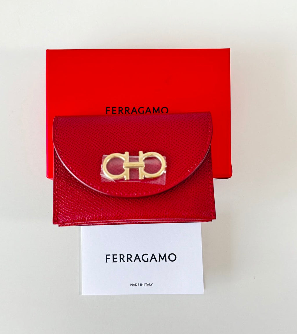Pre-Owned GANCINI RED LEATHER