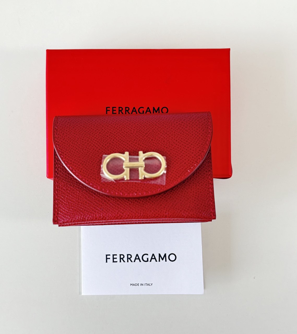 Pre-Owned GANCINI RED LEATHER
