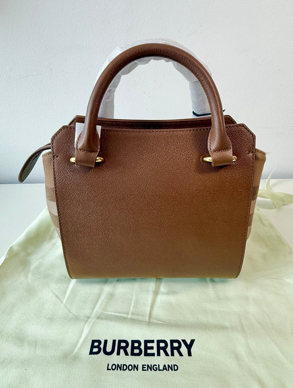 Pre-Owned Banwell Tote and House Check Canvas Mini