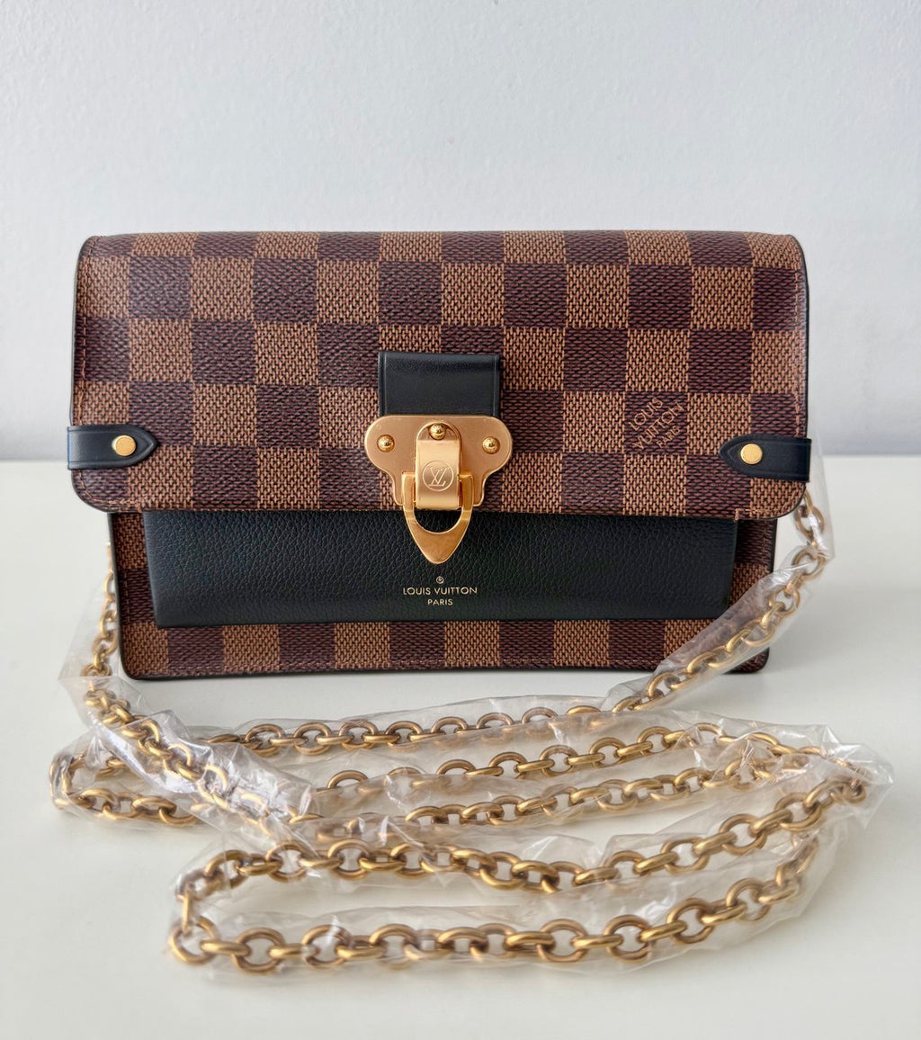 Vavin Shoulder Bag Black Damier Ebene Canvas