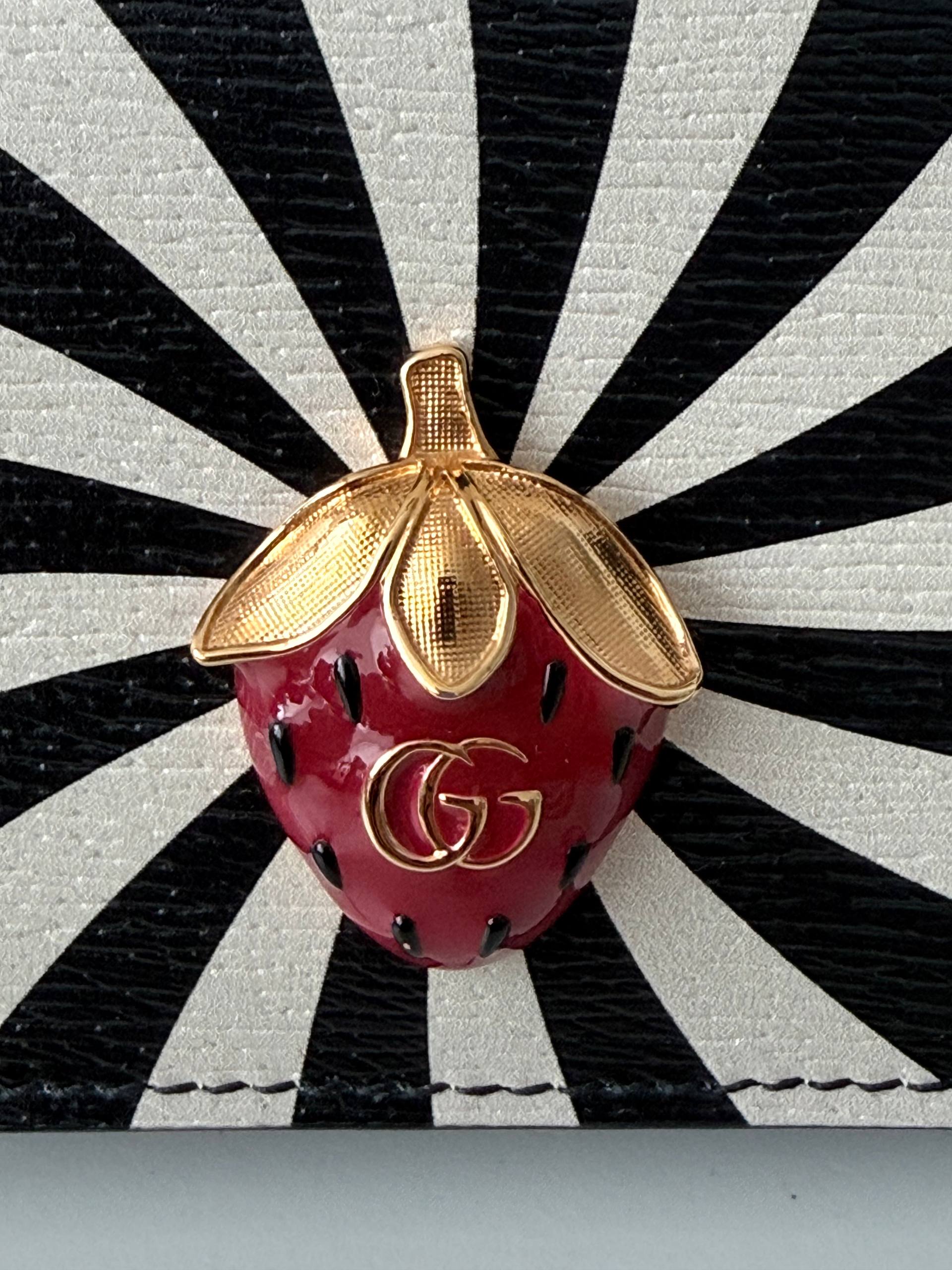 Strawberry Mini Wallet – Black/White (Pre Owned)