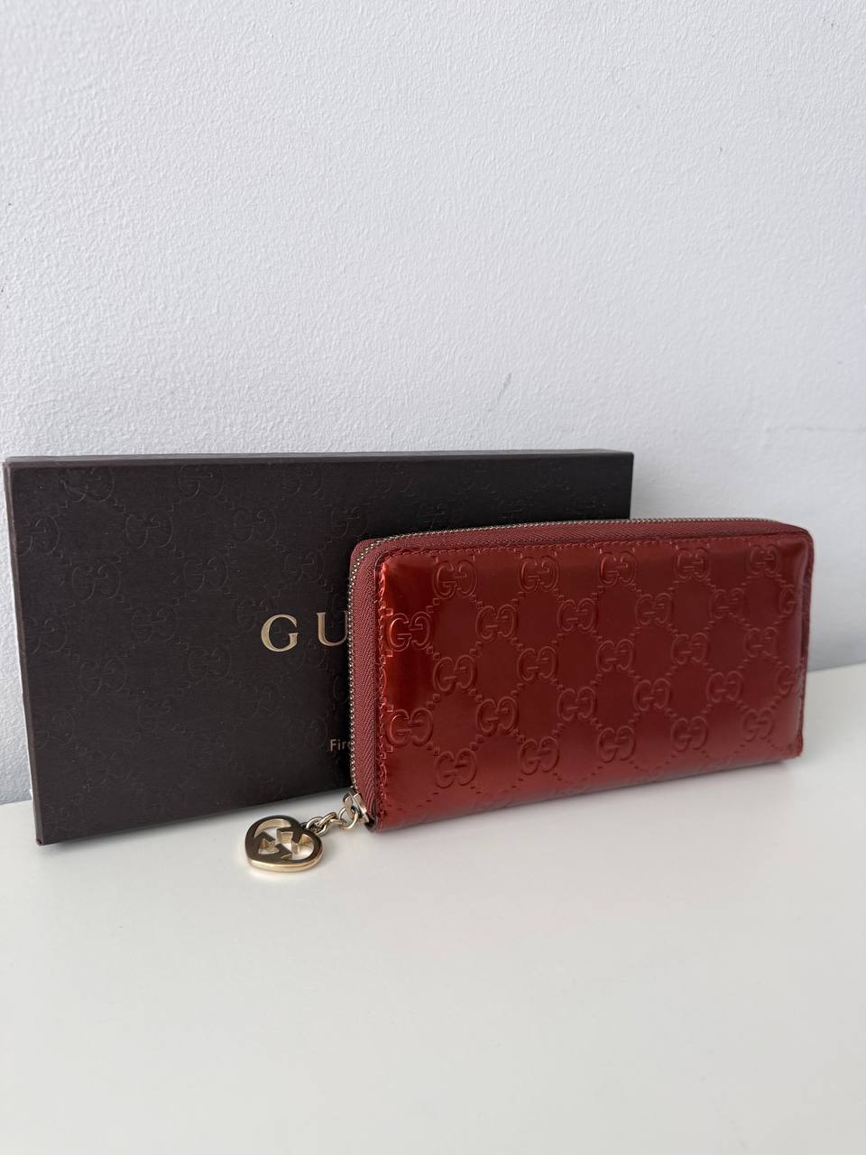 GG Guccissima Patent Leather Zip-Around Wallet – Pre-Owned