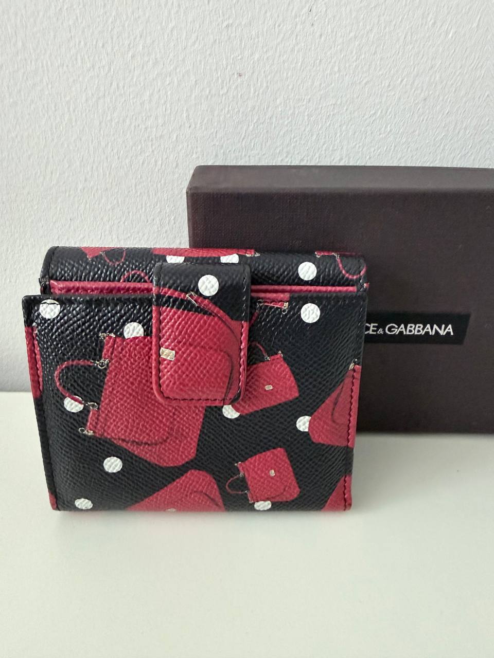 Devotion Mini-Print Leather Compact Wallet – Pre-Owned Luxury