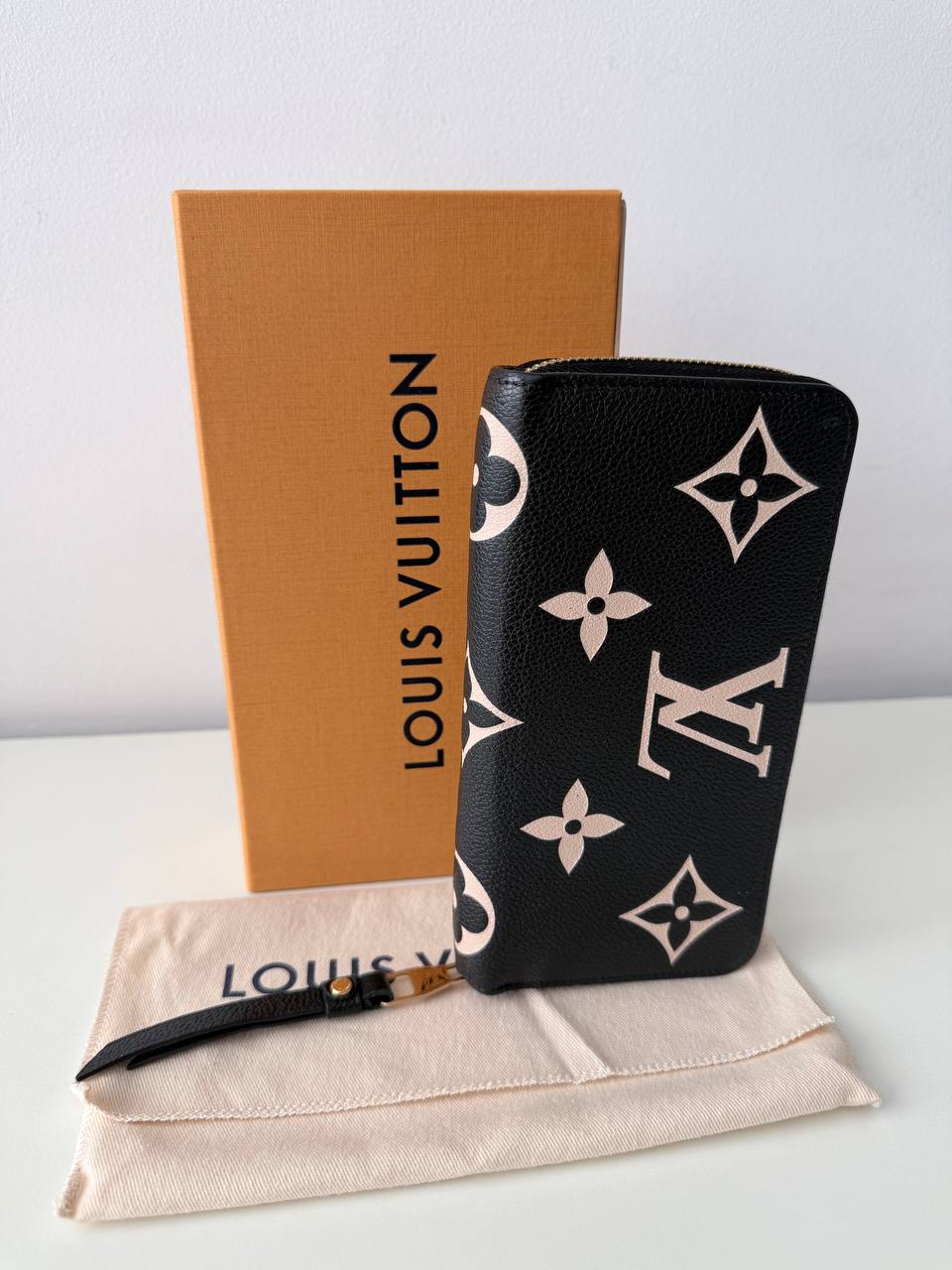 Designer Monogram Zipper Wallet – Pre Owned, Excellent Condition