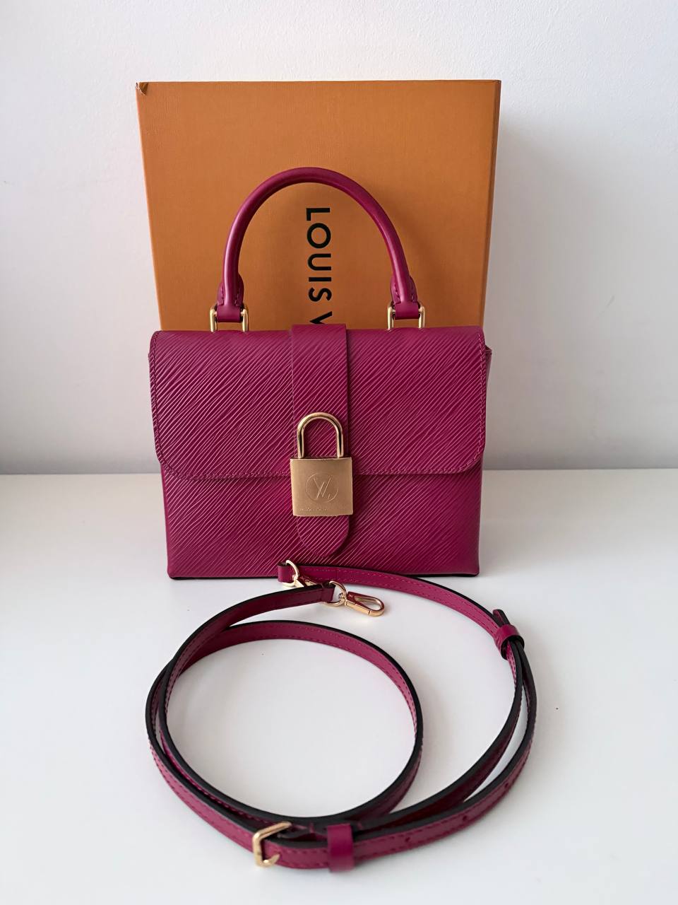 Locky BB Epi Leather Fuchsia – Pre-Loved Crossbody Top Handle Bag