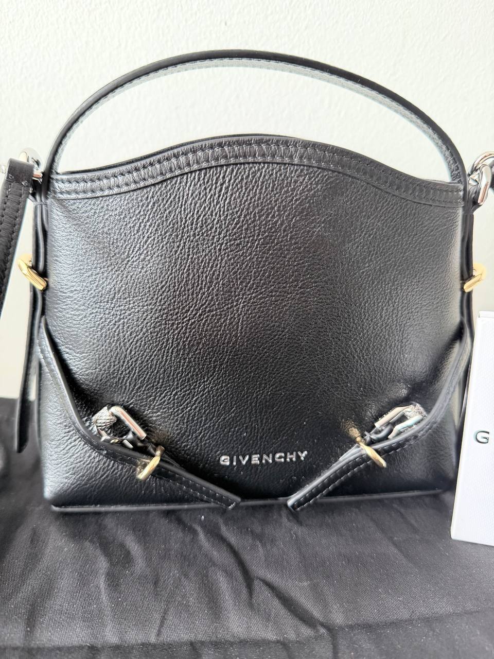 Pre-Owned Black Leather Nano Voyou Bag