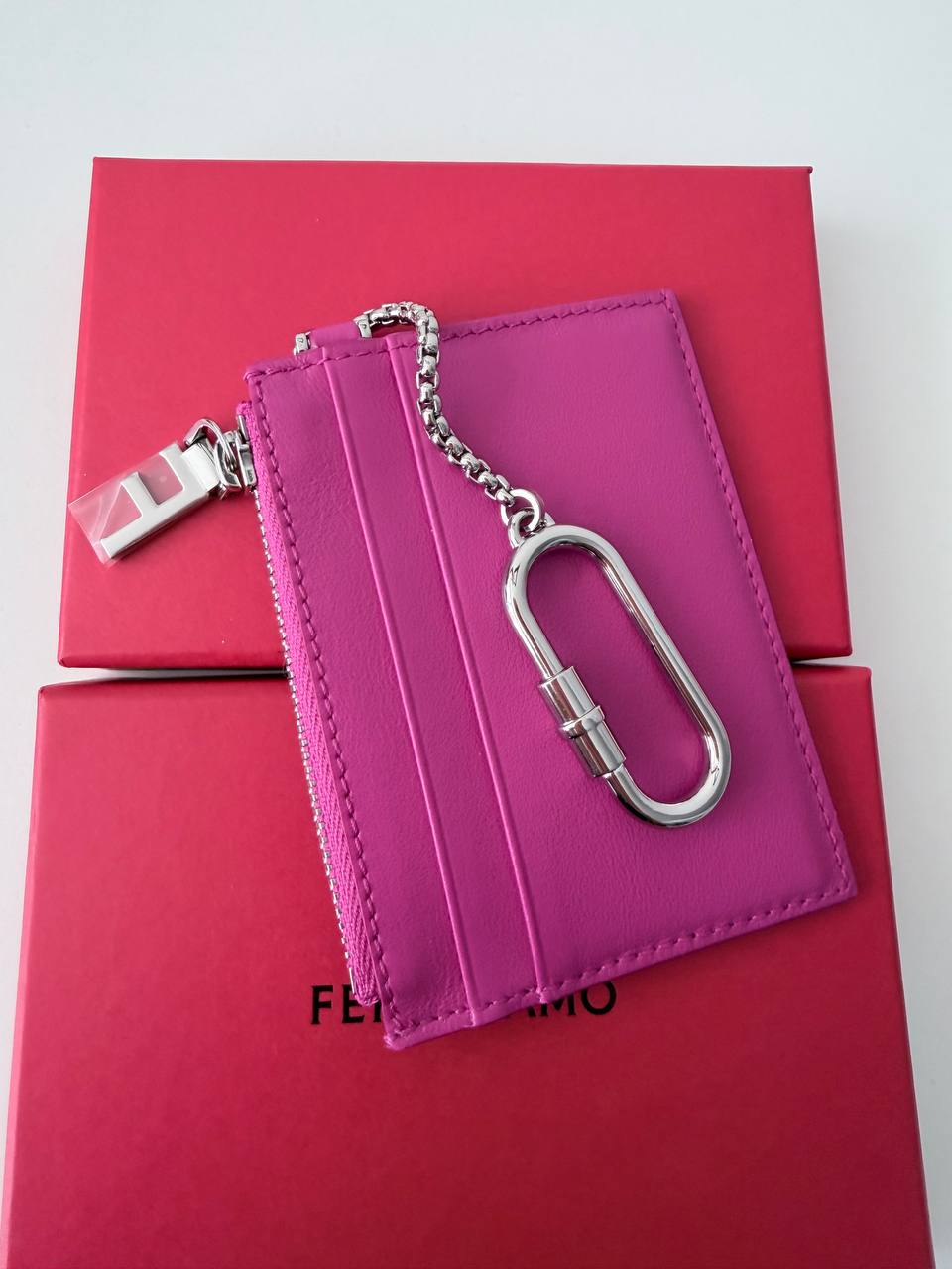 Gancini Card Case with Keychain