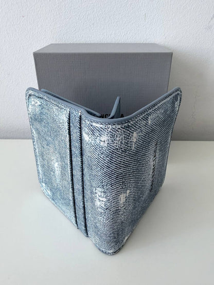 Cartera Compacta Cash con Efecto Denim Desgastado