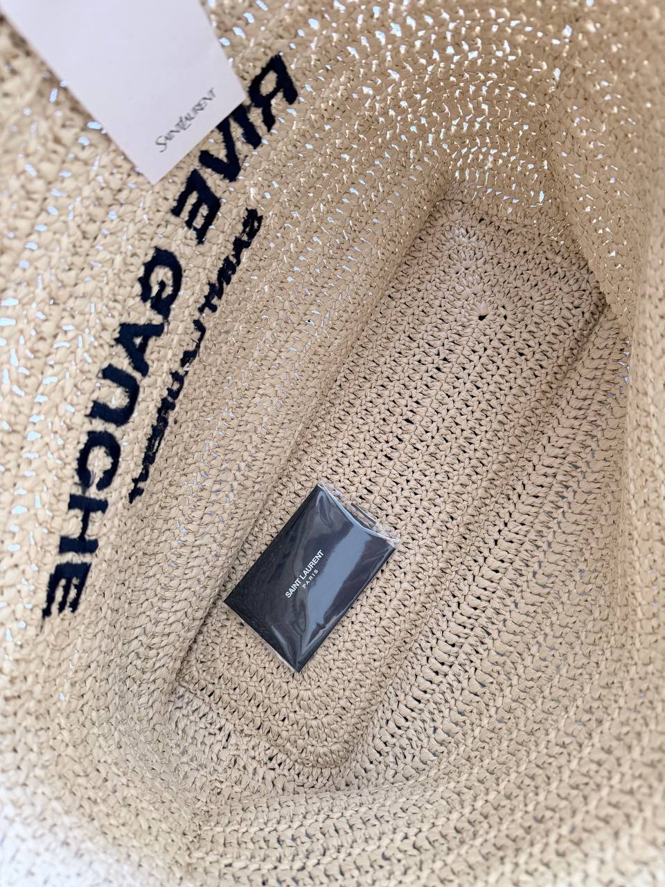 Bolso Tote Rive Gauche de Rafia Tejida