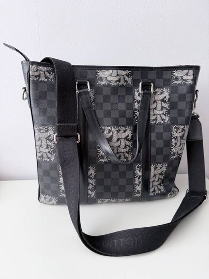 Bolso Tote Cabas Louis Vuitton Damier Graphite Christopher Nemeth (Défilé Homme AW15)