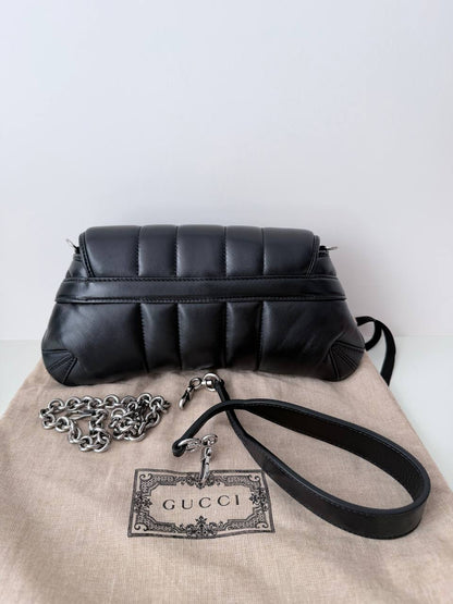 Bolso de Hombro Gucci Horsebit Chain Quilted Shoulder Bag en Piel Acolchada