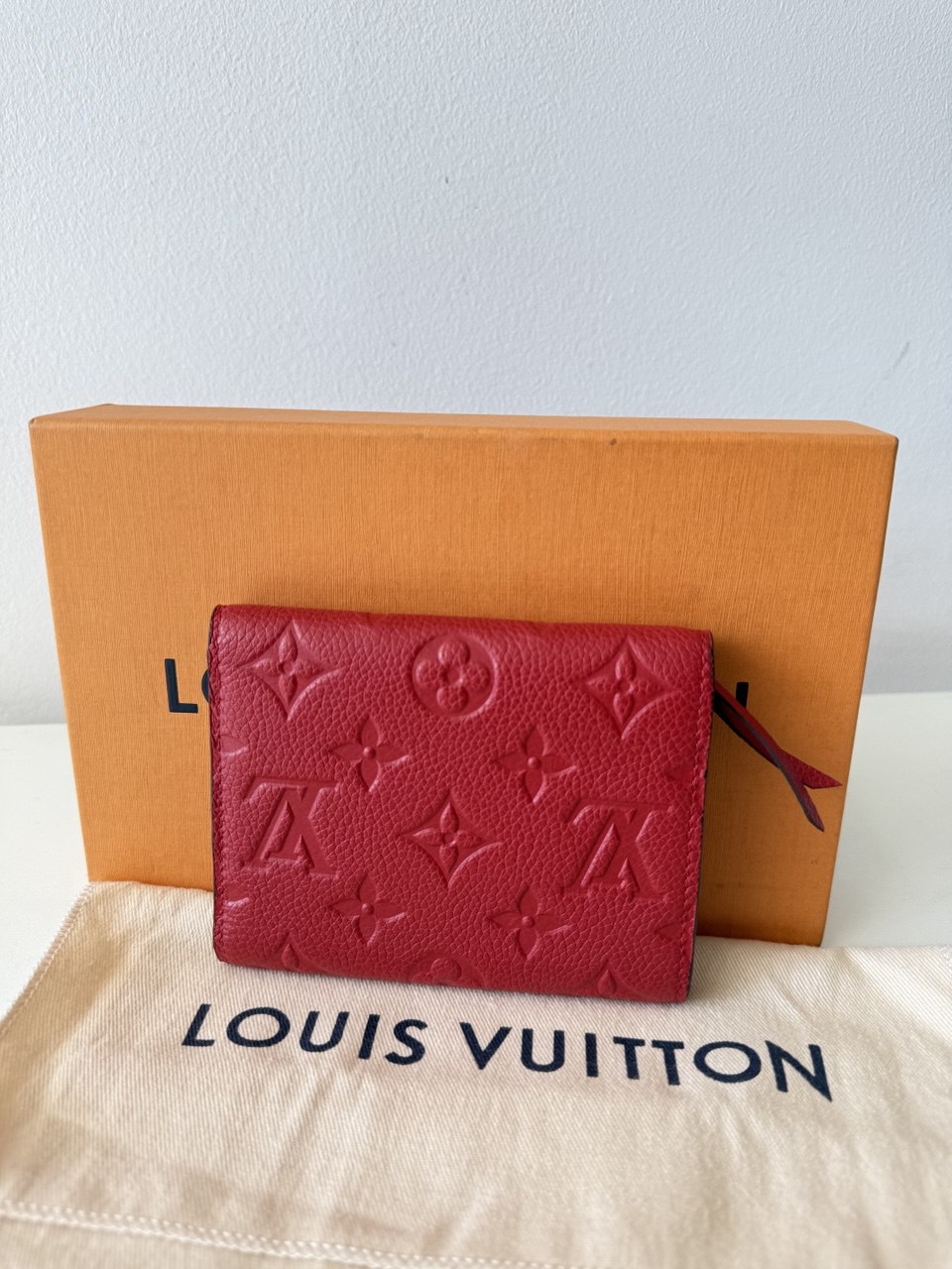 Victorine Wallet in Monogram Empreinte Leather Cherry Berry