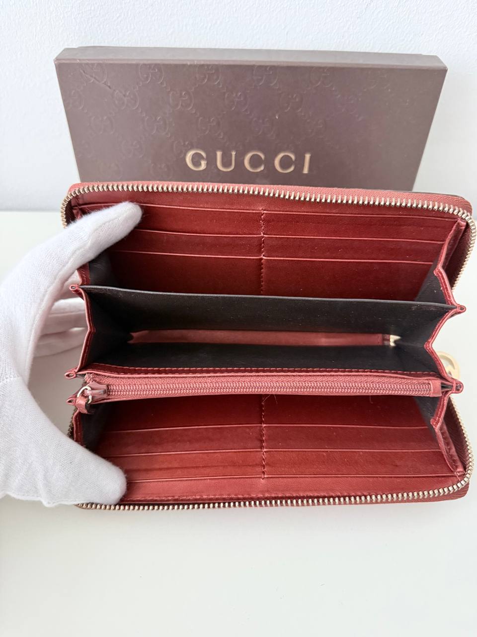 GG Guccissima Patent Leather Zip-Around Wallet – Pre-Owned