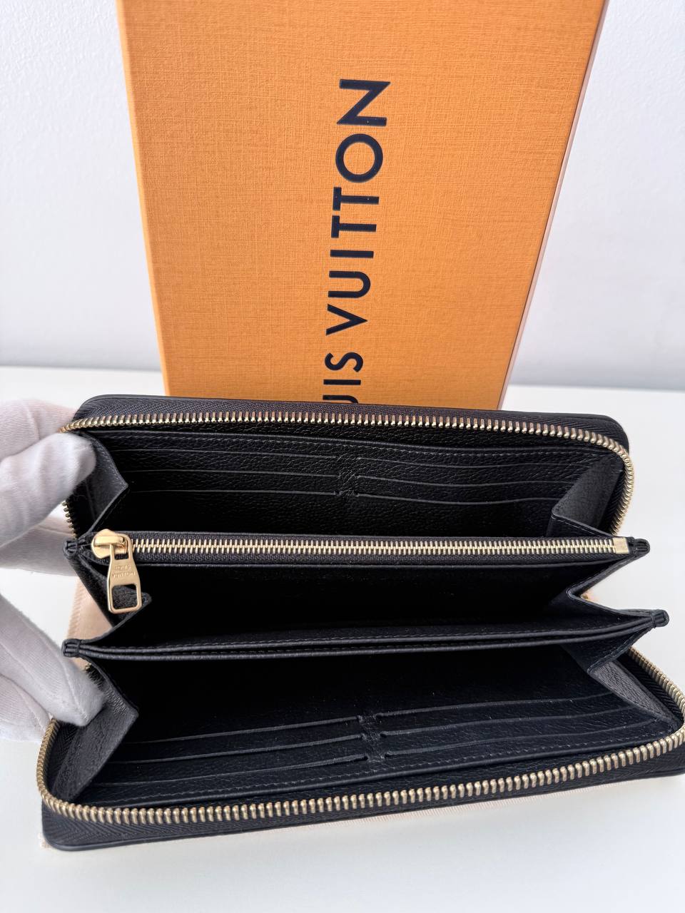 Designer Monogram Zipper Wallet – Pre Owned, Excellent Condition