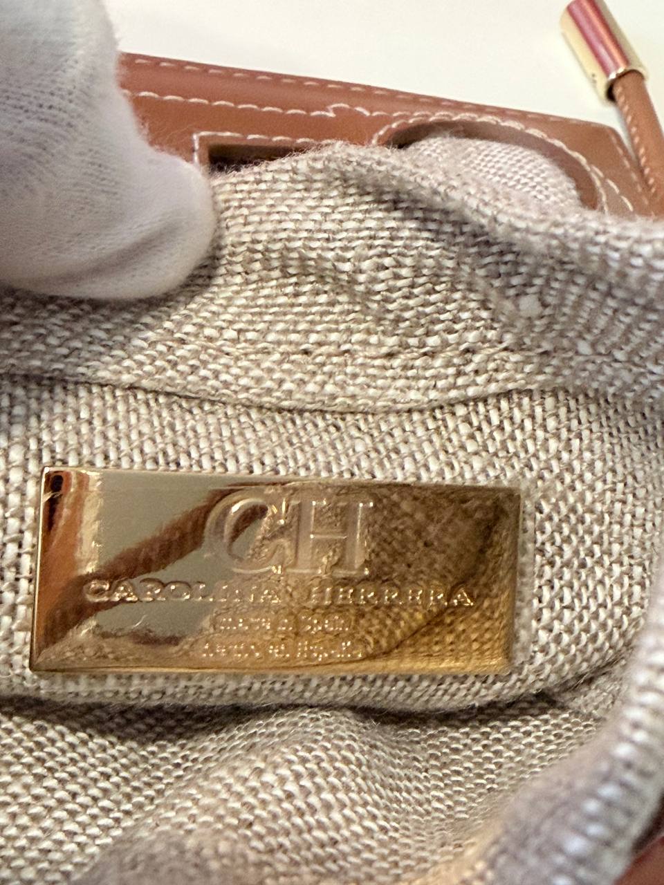 CH Leather & Canvas Crossbody Mini Bag – Pre-Loved Full Set