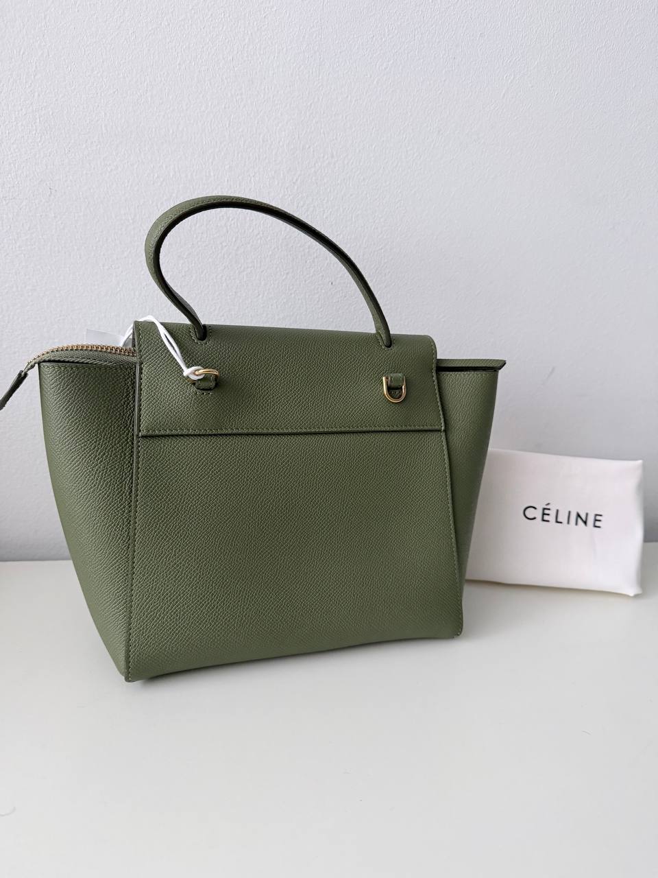 Nano Belt Bag – Green Grained Leather – Pre-Loved Authentic Style