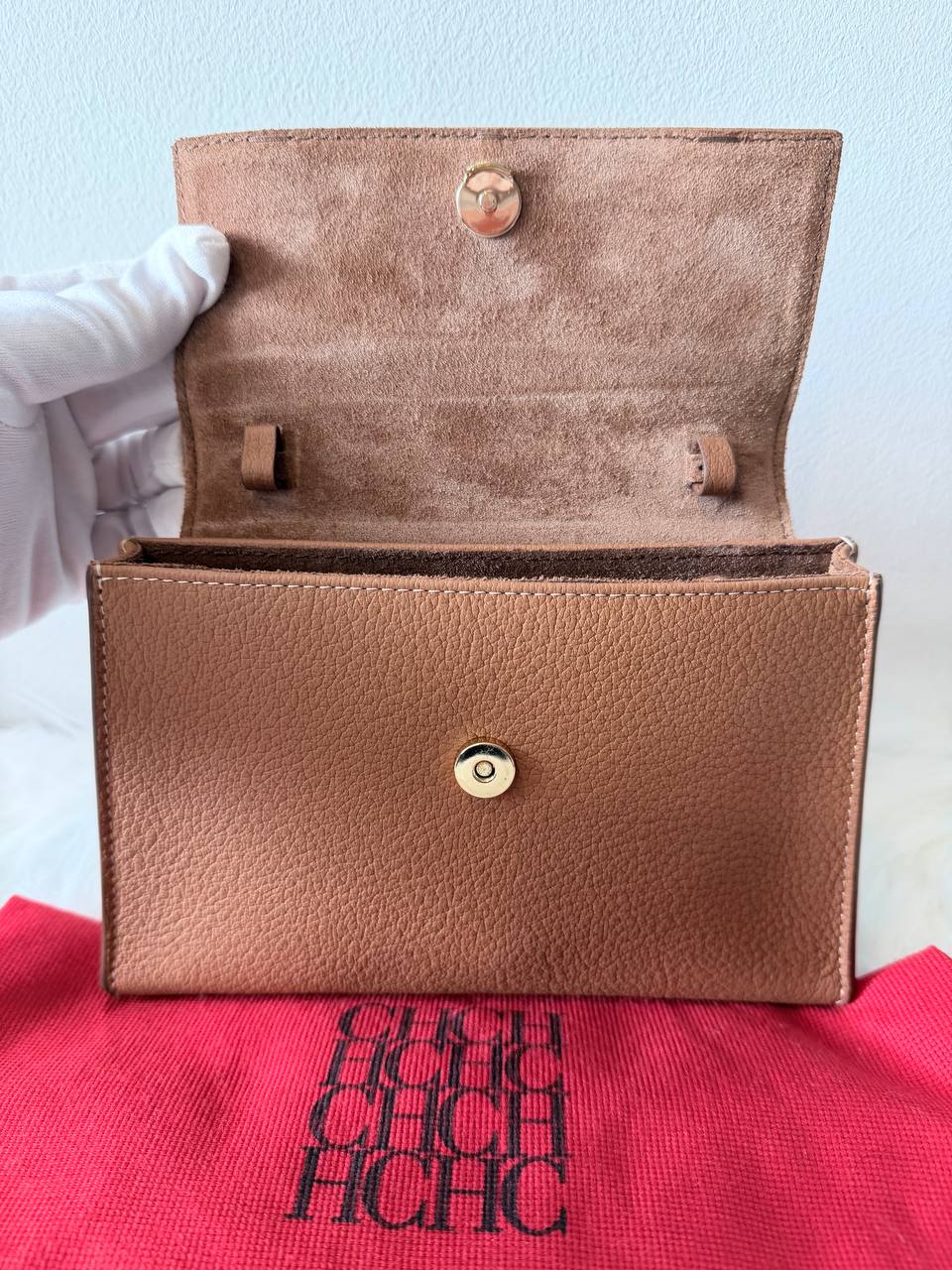 Doma Mini Leather Top Handle Bag – Brown – Pre-Loved | Full Set