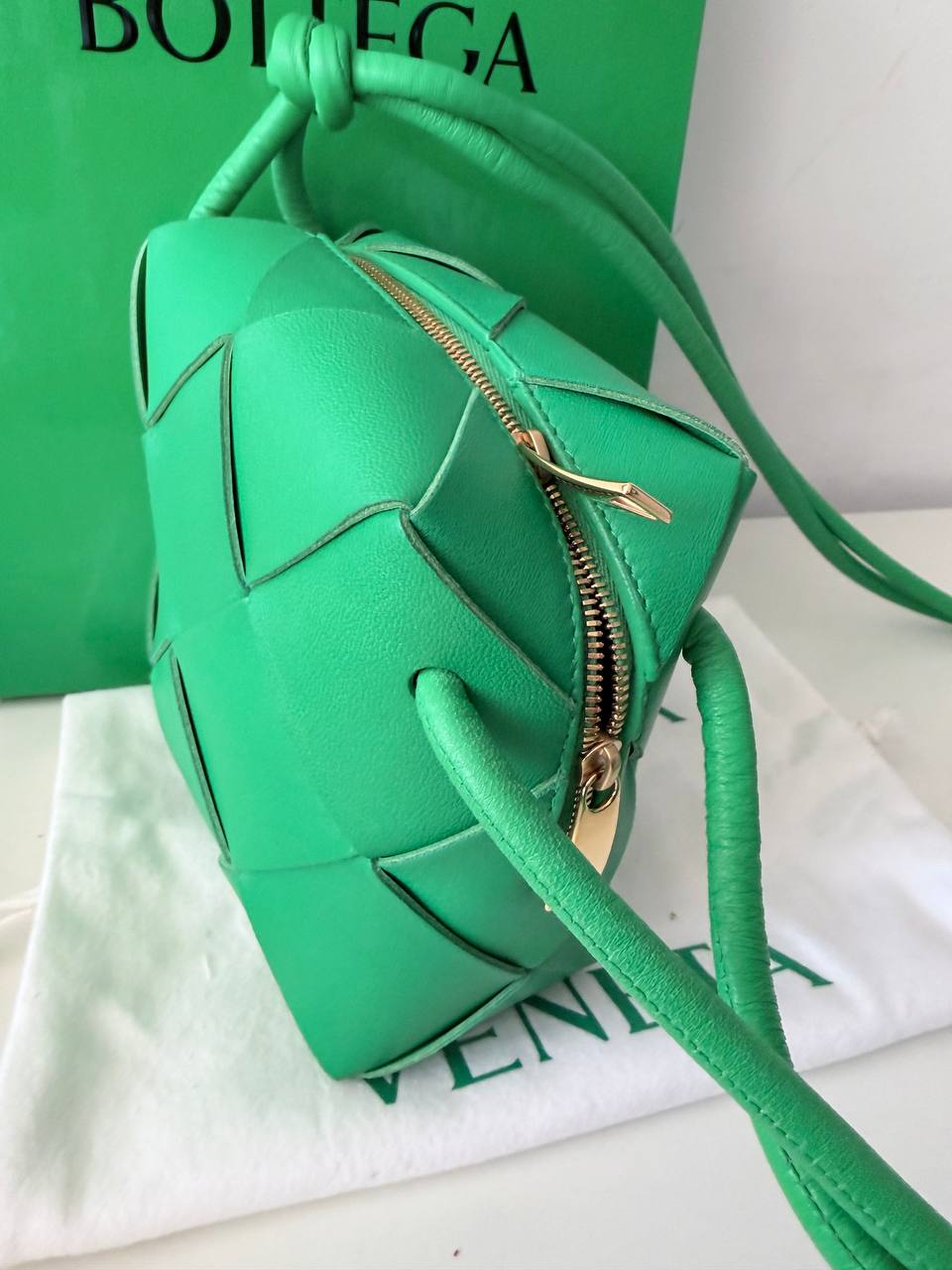 Mini Cassette Crossbody Bag – Green | Pre-Loved