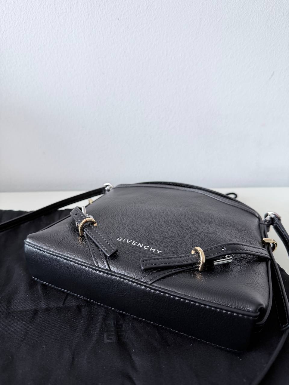 Pre-Owned Black Leather Nano Voyou Bag