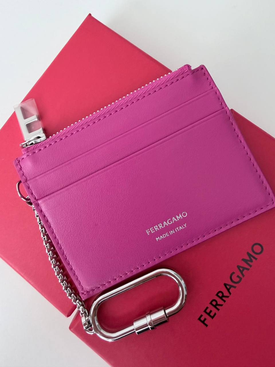 Gancini Card Case with Keychain
