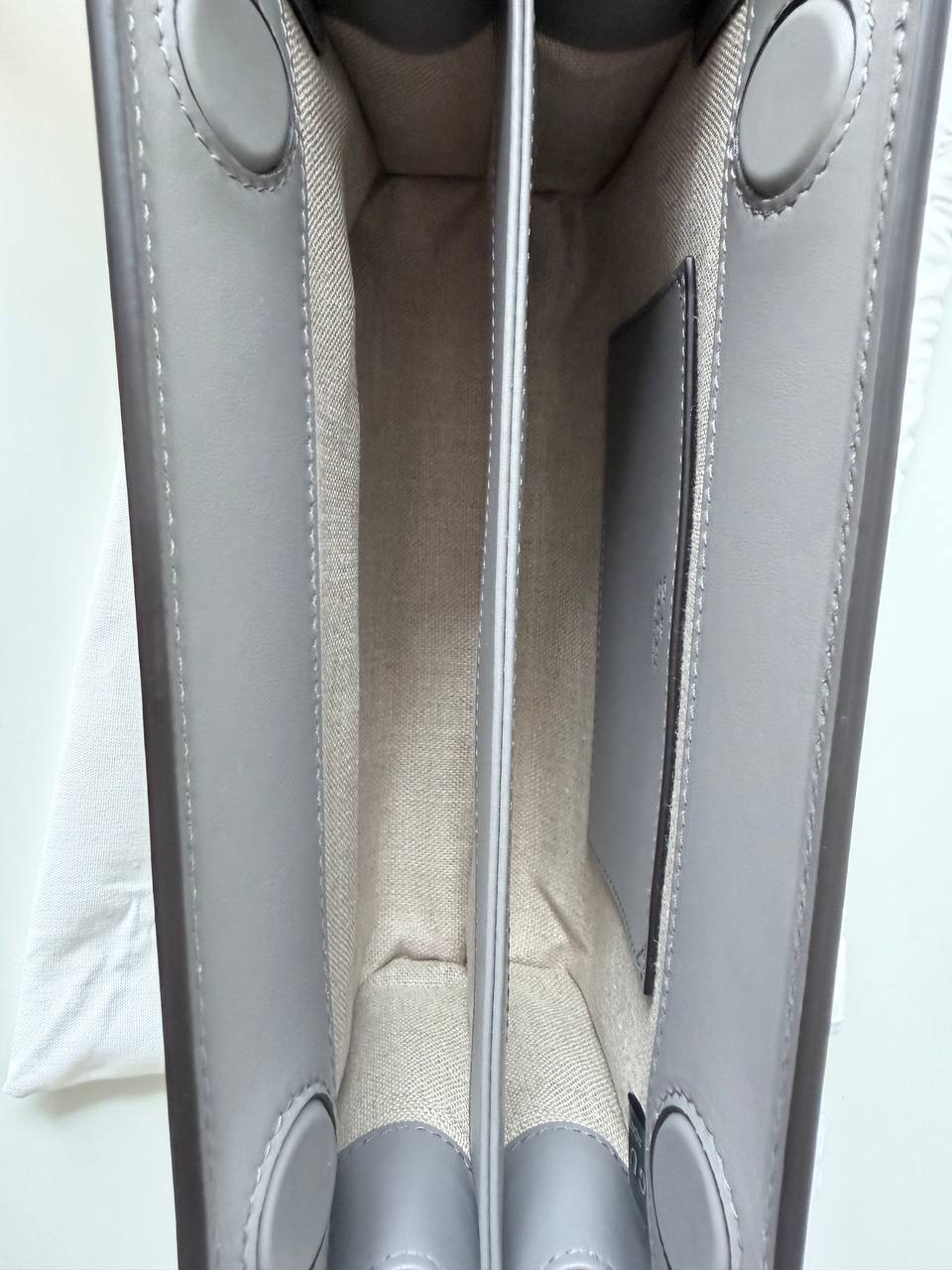 Bolso de Hombro GG Matelassé de Piel Gris