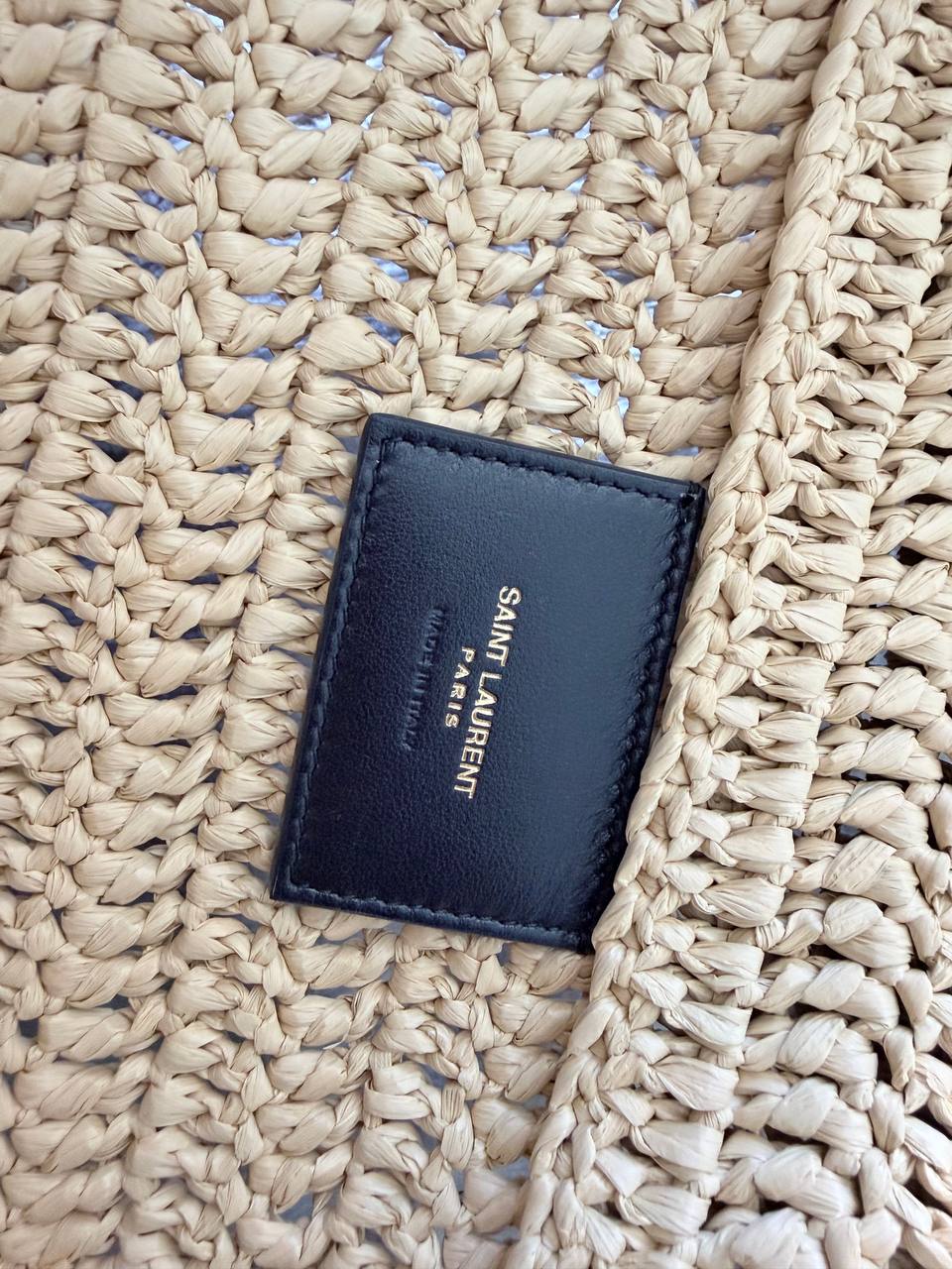 Bolso Tote Rive Gauche de Rafia Tejida