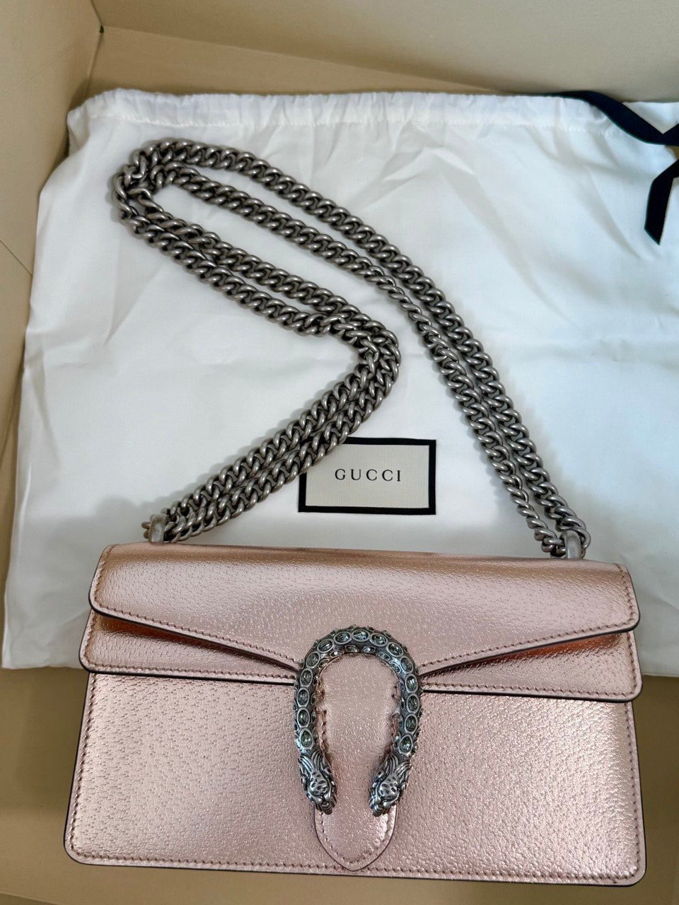 Pre-Owned Dionysus Rose Gold Metallic Hangbag