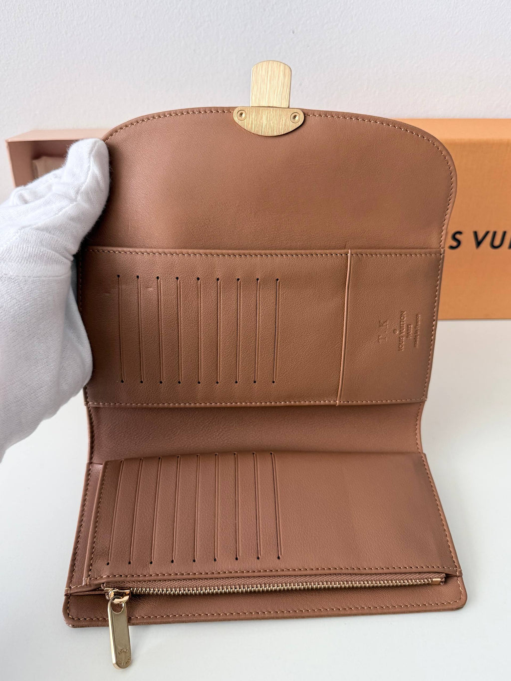 Perforated Monogram Mahina Sarah Wallet — Excellent Condition