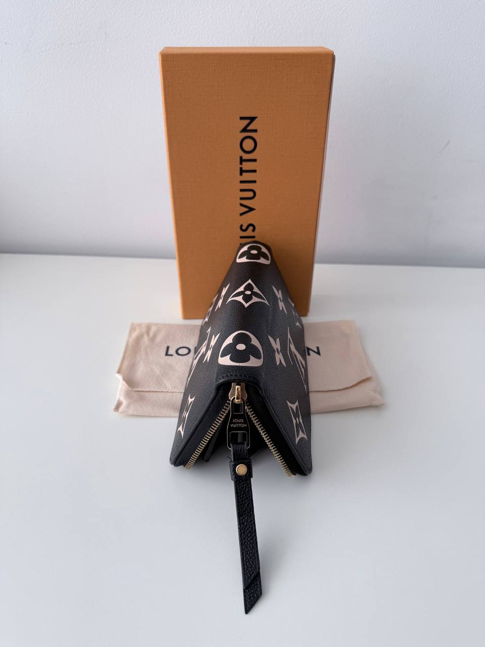 Designer Monogram Zipper Wallet – Pre Owned, Excellent Condition