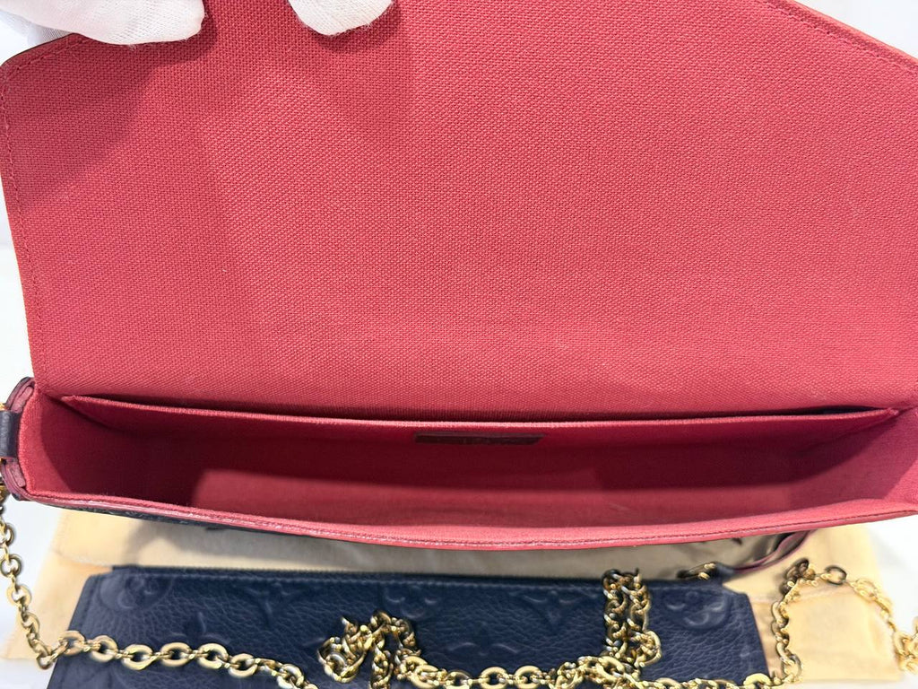 Félicie Pochette – Monogram Empreinte Leather (Navy Blue)