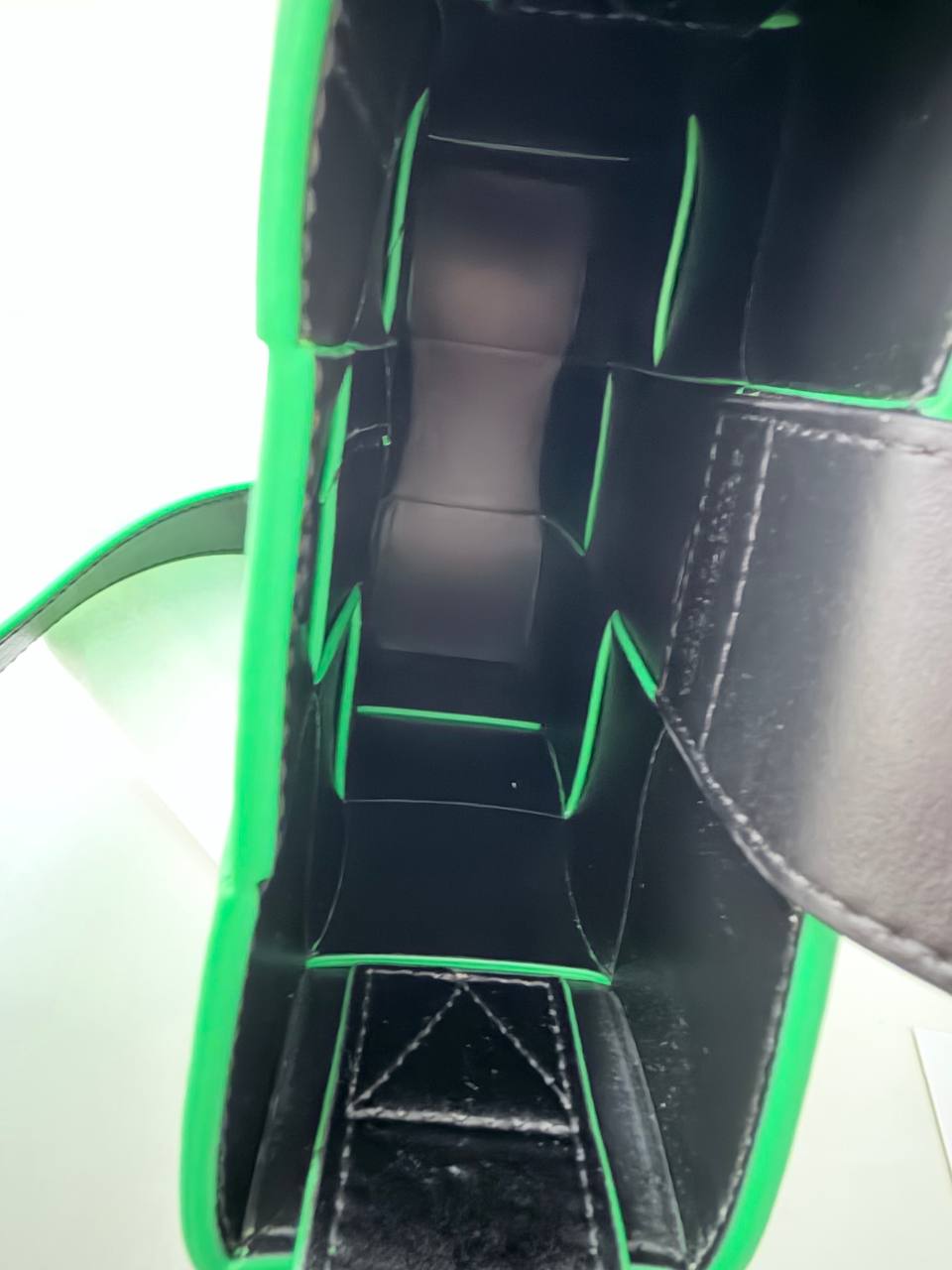 Mini Cassette Bucket Crossbody Bag – Green with black | Pre-Loved