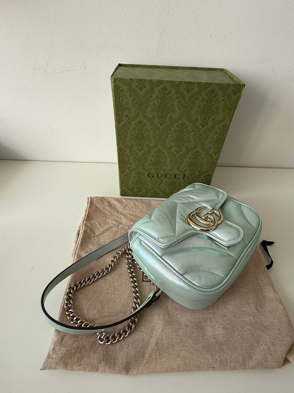 Pre-Owned Marmont mini matelasse leather