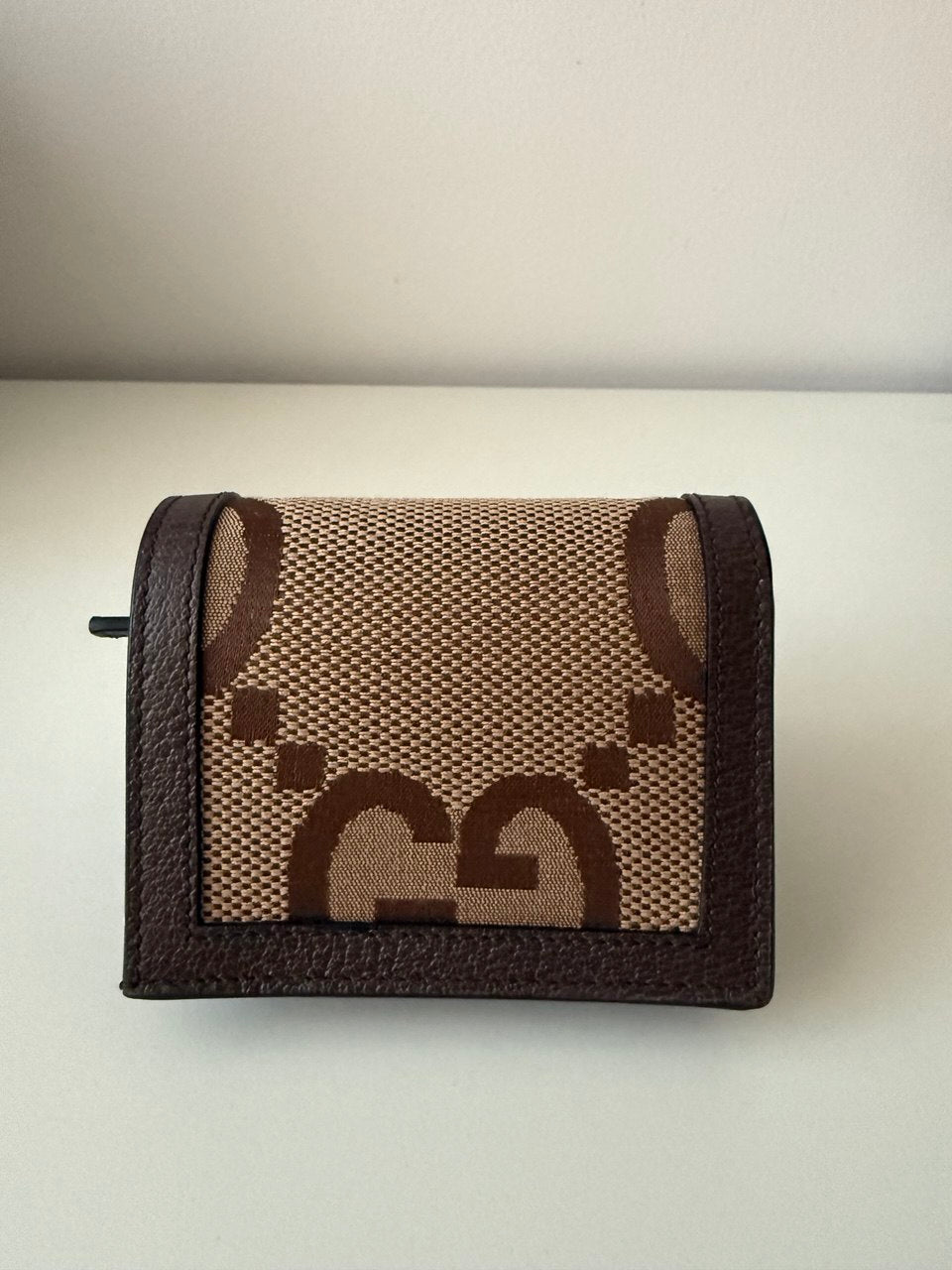 Pre-Owned Bifold Brown Wallet Jumbo GG Bamboo