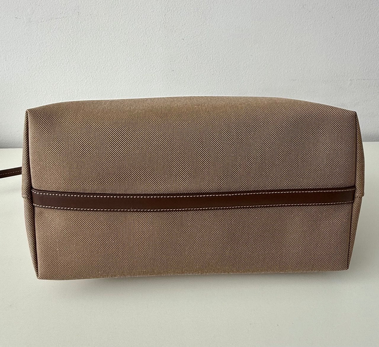 Logo Jacquard Brown Satchel Crossbody