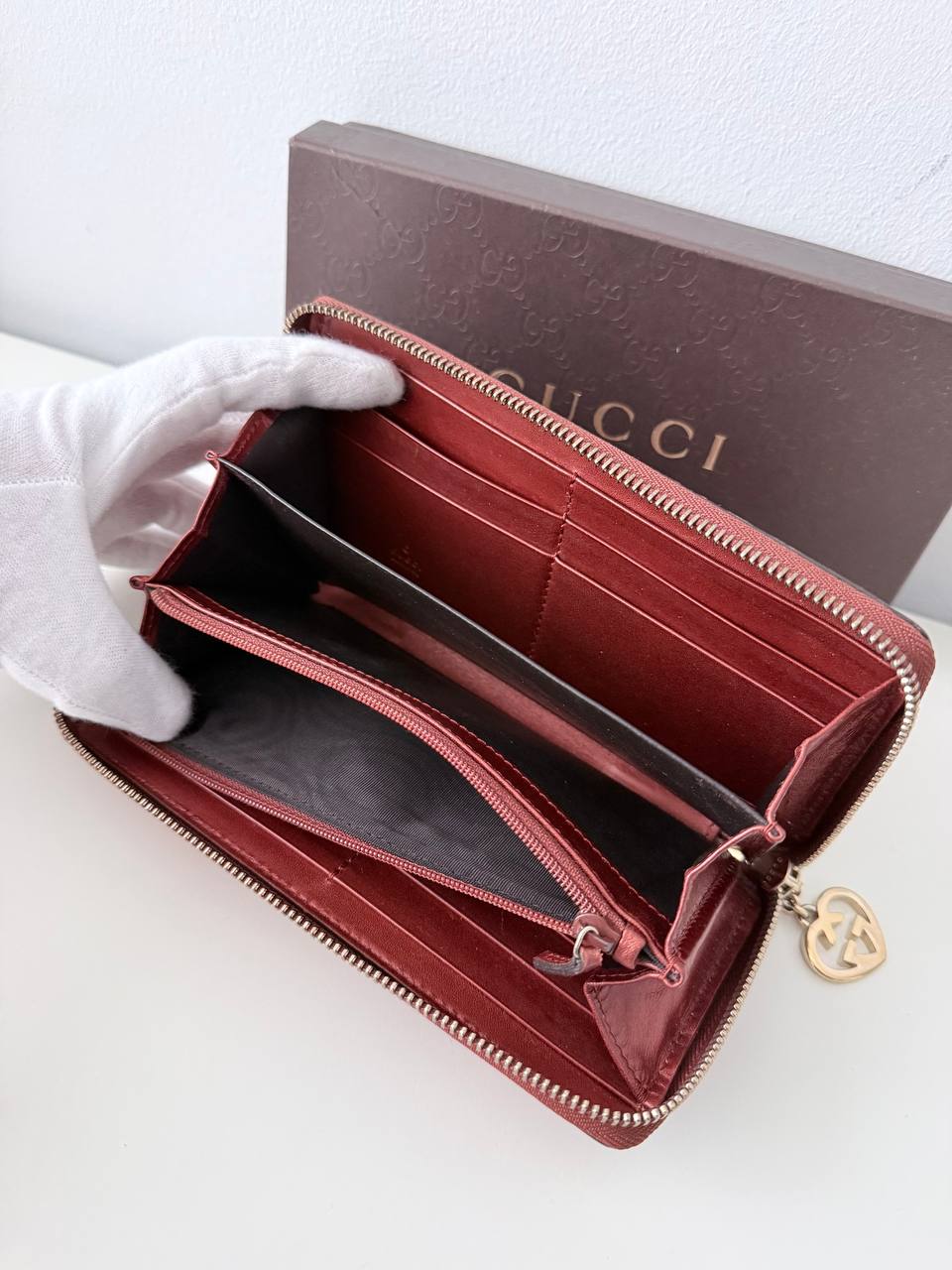 GG Guccissima Patent Leather Zip-Around Wallet – Pre-Owned
