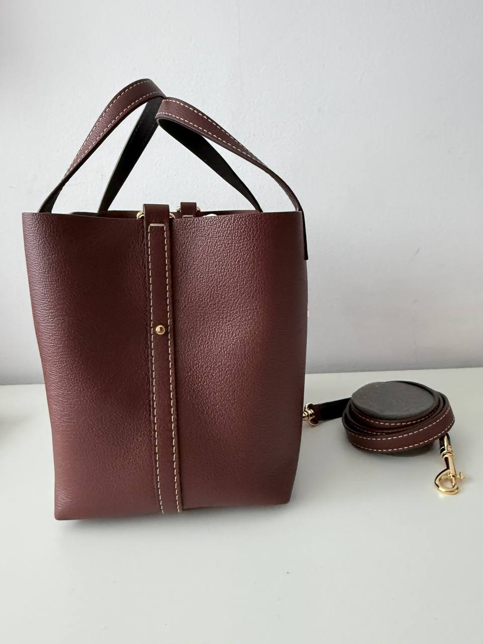 Initials Tote Mini | Pre-Owned | Full Set | Like New 🤎✨